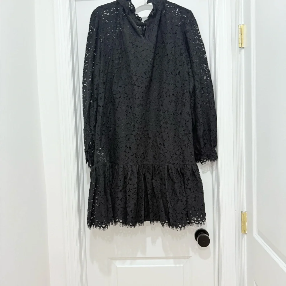 J. Crew Charcoal Lace Long Sleeve Dress - Picture 12 of 12